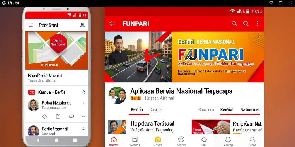 Tampilan antarmuka aplikasi <strong>FUNPARI</strong> yang menarik dan informatif.