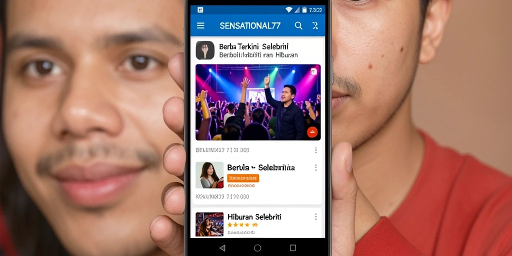 Tampilan antarmuka aplikasi SENSATIONAL77 yang menarik dan informatif.