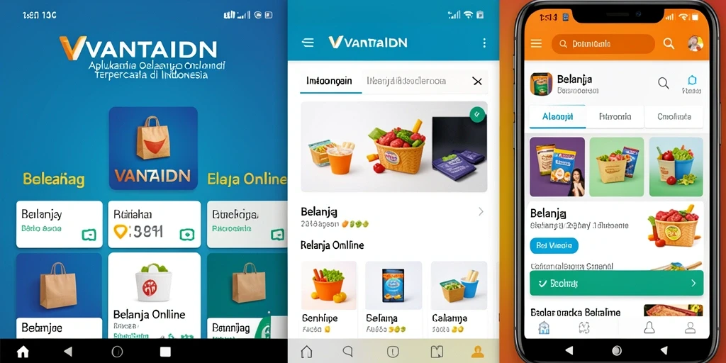 Tampilan antarmuka VANTAIDN untuk pengalaman Belanja Online yang nyaman.