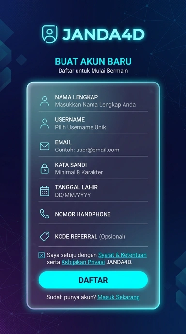 Tampilan halaman daftar janda4d